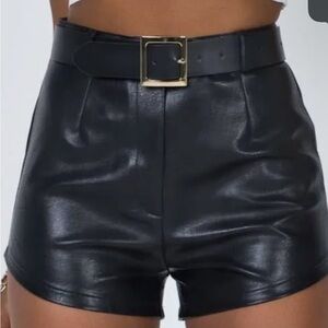 Princess Polly leather shorts